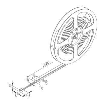 LED pásik Basic-Tape F, IP54, 3 000K, dĺžka 500 cm