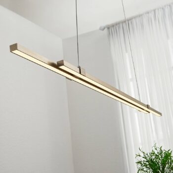 LED pásová závesná lampa Tymon, úzka, výsuvná
