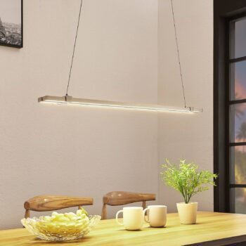 LED pásová závesná lampa Tymon, úzka, výsuvná