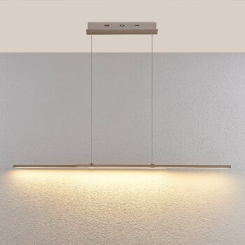 LED pásová závesná lampa Tymon, úzka, výsuvná