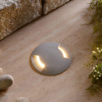 LED podlahové svietidlo Ceci 120–2L sivá CCT