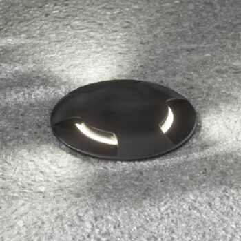 LED podlahový reflektor Ceci 160–3L čierne CCT