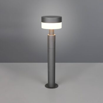 LED podstavcové svietidlo Mackenzie, výška 50 cm, antracitová, liatina