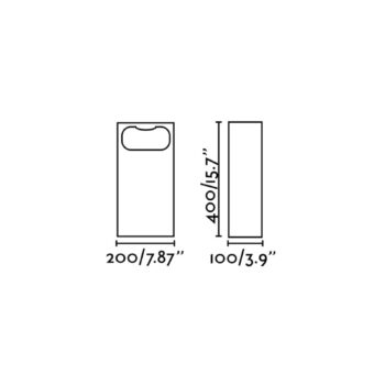 LED podsvetlenie Glint, 2700K, 40 cm, sivá, betón, IP55