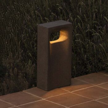 LED podsvetlenie Glint, 2700K, 40 cm, sivá, betón, IP55