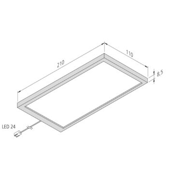 LED podsvietenie Sky, sada 3 ks, 4 000 K, nerezová oceľ