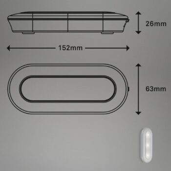 LED push light Row napájanie batériou 6 500K 15 cm