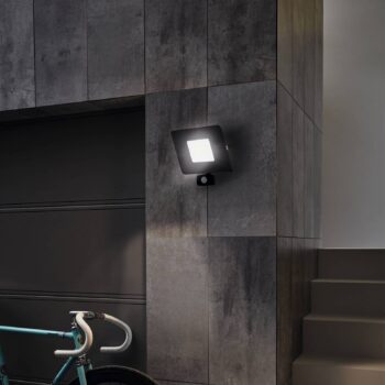 LED reflektor vonkajší Faedo 3, snímač, čierna/50W