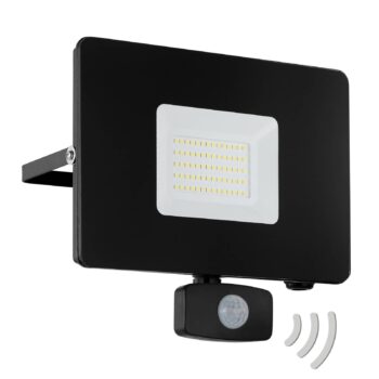 LED reflektor vonkajší Faedo 3, snímač, čierna/50W