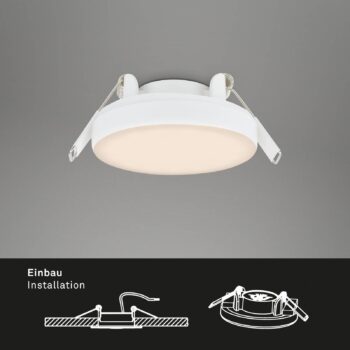 LED reflektor zapustený do zeme, biely, Ø 7,5 cm, 3 000 K