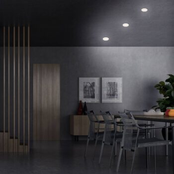 LED reflektor zapustený do zeme, biely, Ø 7,5 cm, 4 000 K