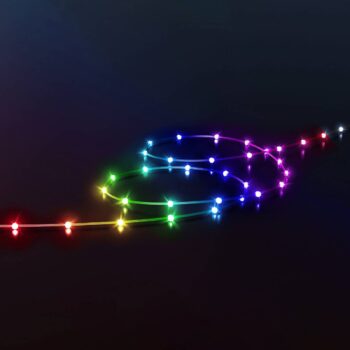 LED reťaz Twinkly Dots RGB, čierna, IP44, 10 m