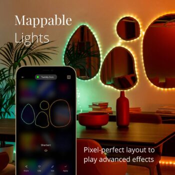 LED reťaz Twinkly Dots RGB, čierna, IP44, 10 m