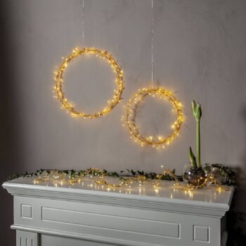 LED rozprávkové svetlá Winny, zlaté, plast, 200 cm, batérie