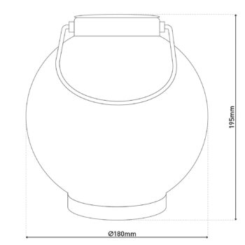 LED solárna lampa 52854, biela, kov, 20 cm, IP44, sada 2 ks