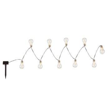 LED solárna reťaz 33708-10 strieborná metalická