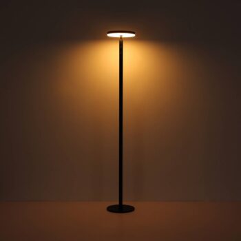 LED solárna stojacia lampa 36508, čierna, hliník, CCT, IP54