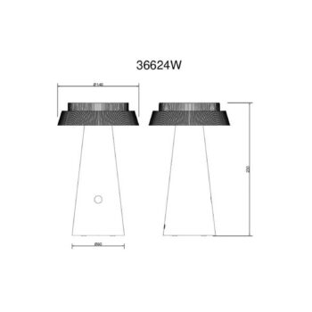 LED solárna stolná lampa 36624, biela, dobíjateľná batéria, CCT, IP54,
