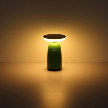 LED solárna stolová lampa 36625, biela, kov, 23 cm, stmievateľná