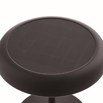 LED solárna stolová lampa Elmer, čierna, kov, IP44