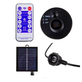 LED solárna svetelná reťaz CADENA, RGB, čierna, 10-pl., 10 m