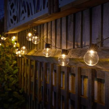 LED solárna svetelná reťaz GloBulb, 20 žiaroviek, IP44