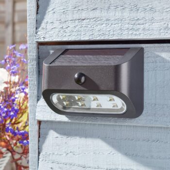 LED solárne nástenné svetlo Sentinal, senzor, balenie po 2 ks, IP44