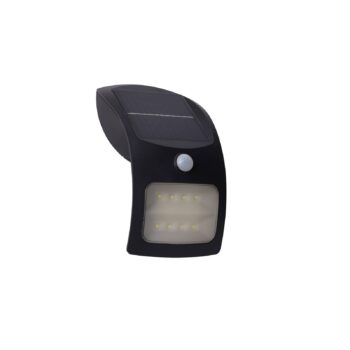 LED solárne nástenné svietidlo 67420BK-PIR, detektor pohybu