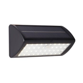LED solárne nástenné svietidlo 67422BK-PIR, detektor pohybu