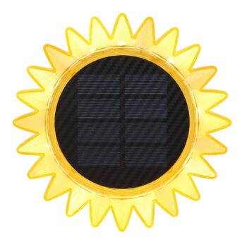 LED solárne svetlo 33598 Slnečnica Ø 13 cm, žltá, plast