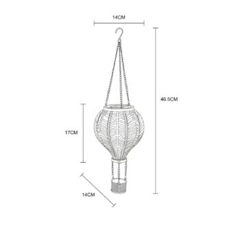 LED solárne svetlo 36136B Teplovzdušný balón, farebný, plast