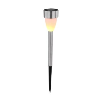 LED solárne svietidlo na zapichnutie do zeme 33576-3, nerezová oceľ, sada 3 ks