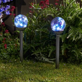 LED solárne svietidlo na zapichnutie do zeme Firefly Opal, sada 4 ks, IP44