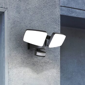 LED solárne vonkajšie nástenné svietidlo Duplex, 2 svetlá, rohová montáž