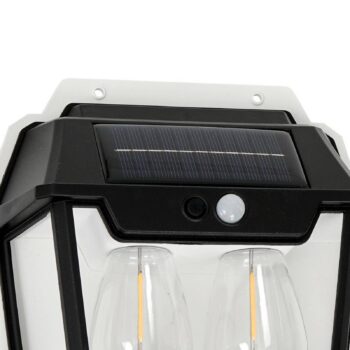 LED solárne vonkajšie nástenné svietidlo Filo Double, čierne, IP44
