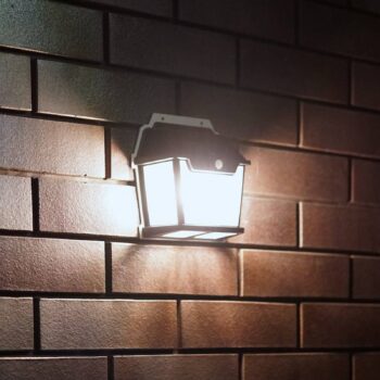 LED solárne vonkajšie nástenné svietidlo Filo Double, čierne, IP44