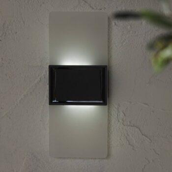 LED solárne vonkajšie nástenné svietidlo Wally, 20x8 cm biele matné CCT