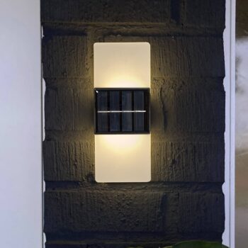 LED solárne vonkajšie nástenné svietidlo Wally, 20x8 cm biele matné CCT