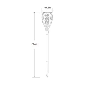 LED solárne zemné svetlo 33077 Baterka, čierna, plastová