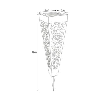 LED solárne zemné svetlo 33578-3, čierne, plast, 3 kusy