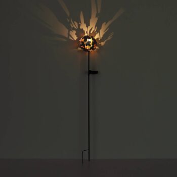 LED solárne zemné svetlo 36747, guľa, hrdzavohnedá, kov