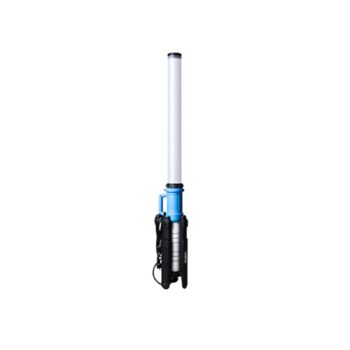 LED stĺp Rath 360° modrá/čierna 6 500 K 180 W