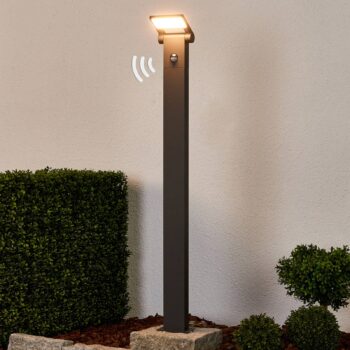 LED stĺpikové svietidlo Marius so senzorom, 100 cm