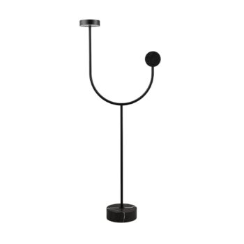LED stojacia lampa AYTM Grasil, čierna, mramor, výška 127 cm