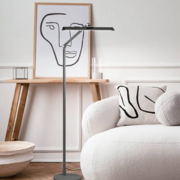 LED stojacia lampa Beba, antracitová, výška 110 cm, CCT, stmievač