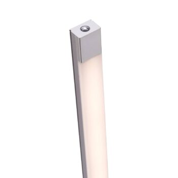 LED stojacia lampa Bella, rovná, štvorcová základňa, oceľ