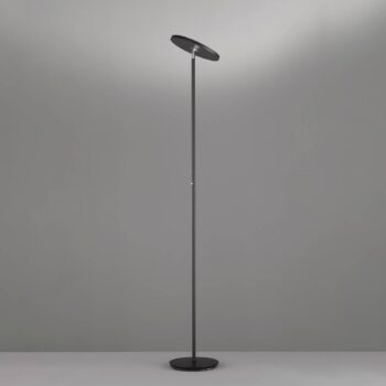 LED stojacia lampa Bever, čierna, kov, CCT, stmievateľná, 180 cm
