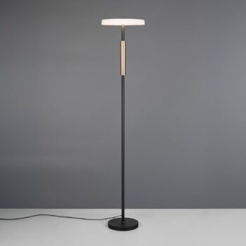 LED stojacia lampa Celeste biela/hnedá 160 cm sklo/kov Touchdim