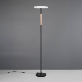 LED stojacia lampa Celeste biela/hnedá 160 cm sklo/kov Touchdim
