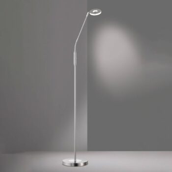 LED stojacia lampa Dent, CCT, jedno svetlo, nikel
